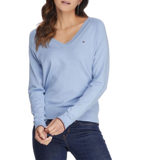 sueter tommy hilfiger mujer cuello v|tommy hilfiger outlet clearance.